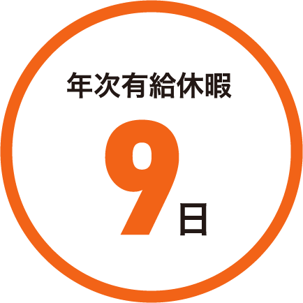 年次有給休暇　9日