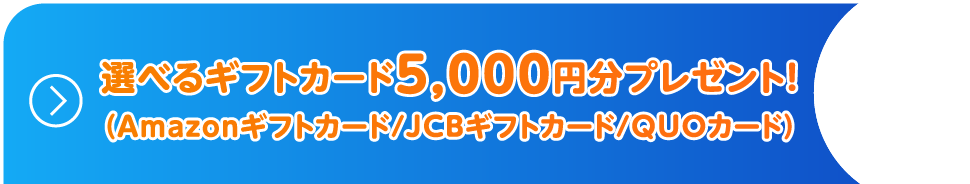 選べるギフトカード5,000円分プレゼント!